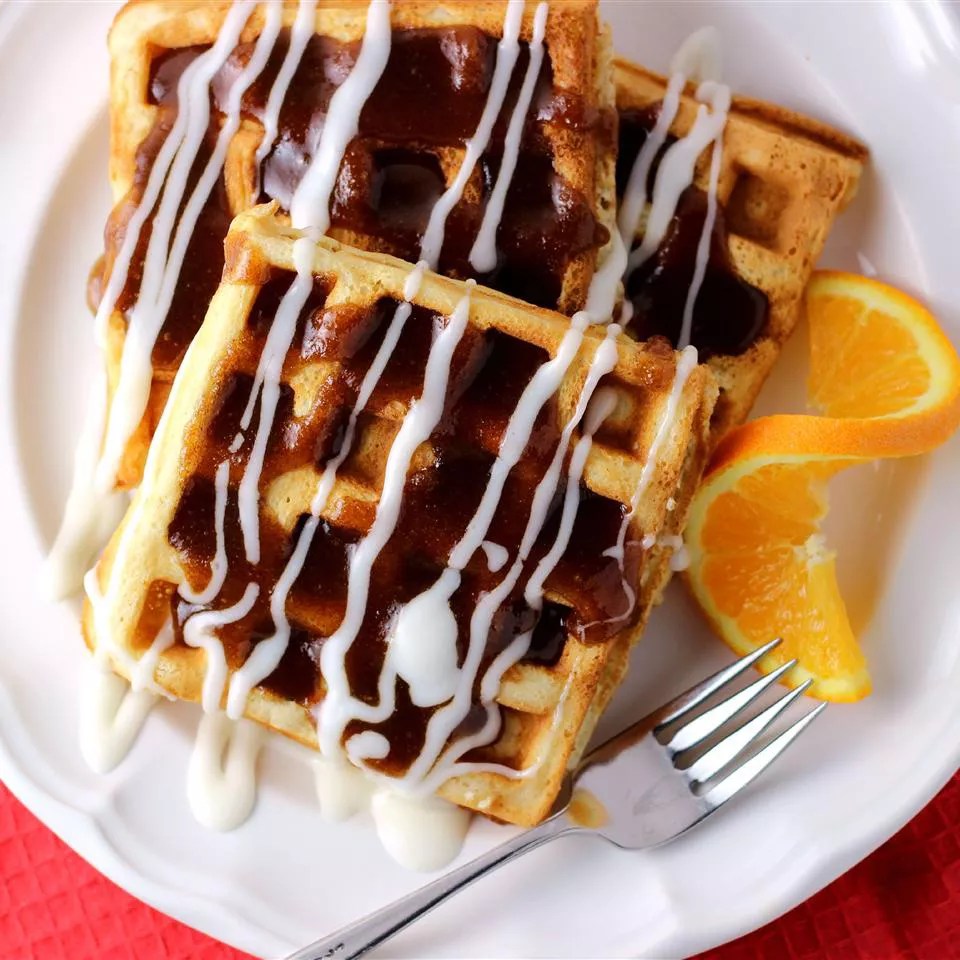Irresistible Cinnamon Roll Waffles