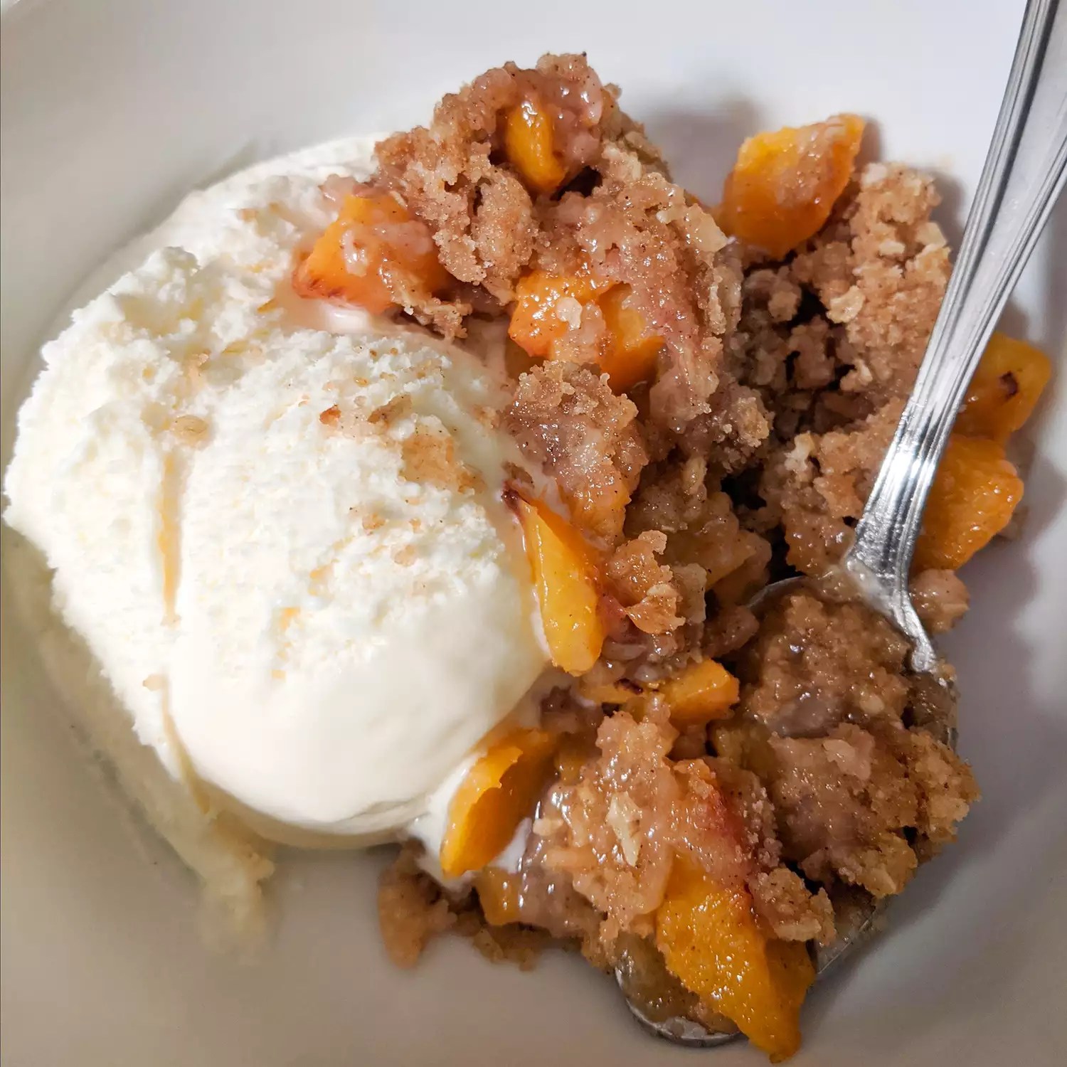 54:

Irresistible Peach Crisp: Heavenly Delicious!