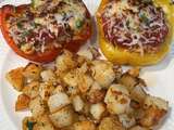 Sizzling Stuffed Peppers: Exquisite Chicken & Rice Delight!