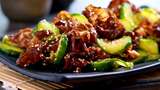 Crisp & Refreshing Asian Salad: Cucumber & Mushroom Delight