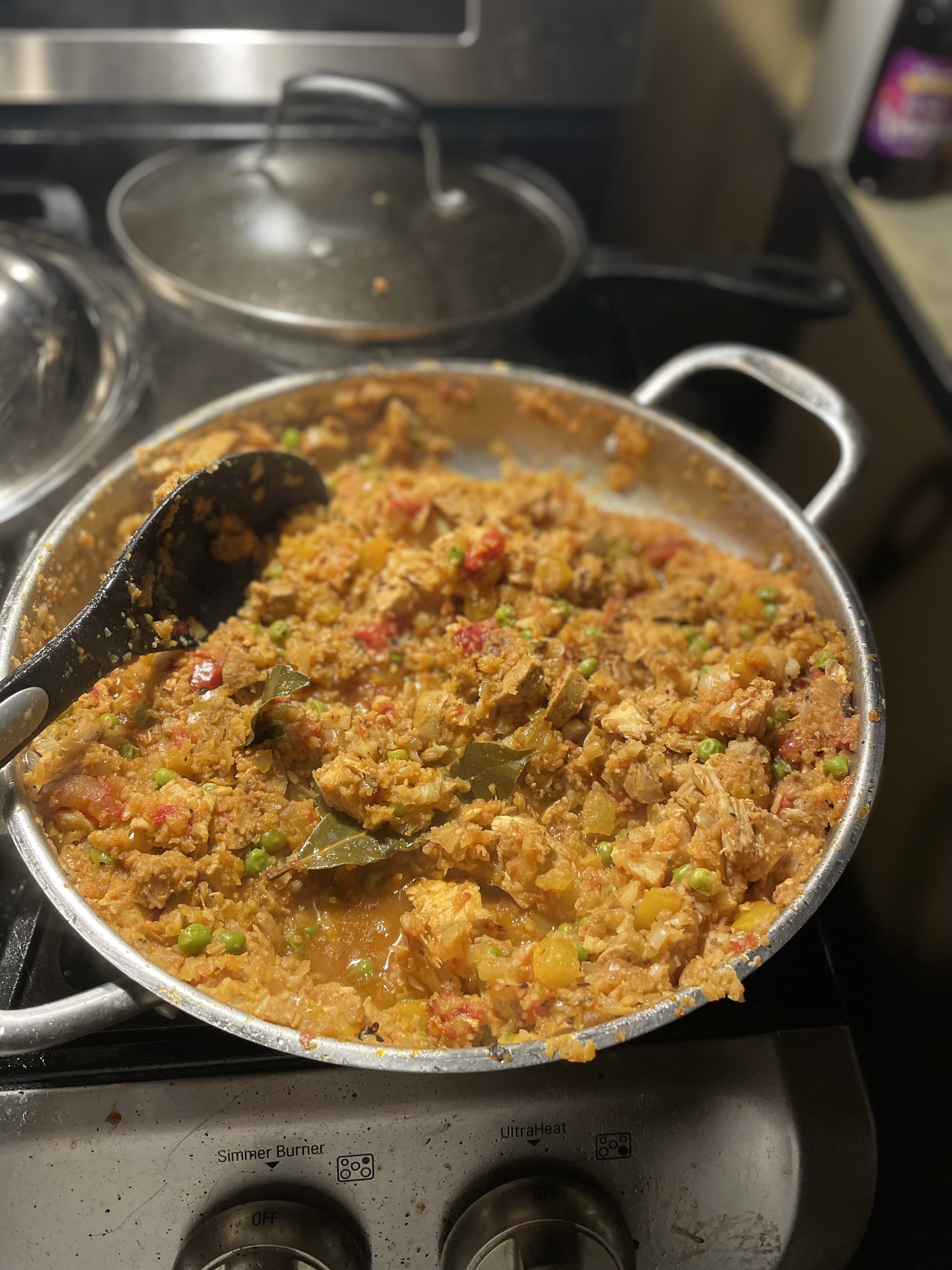 Spicy Mexican Paella with Cauliflower Rice: A Low-Carb