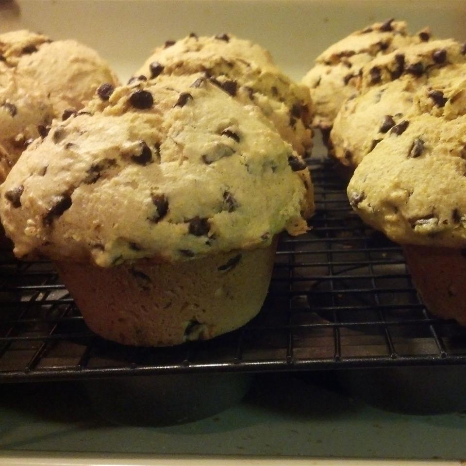 Insanely Delicious Pumpkin Gut Chocolate Chip Muffins!